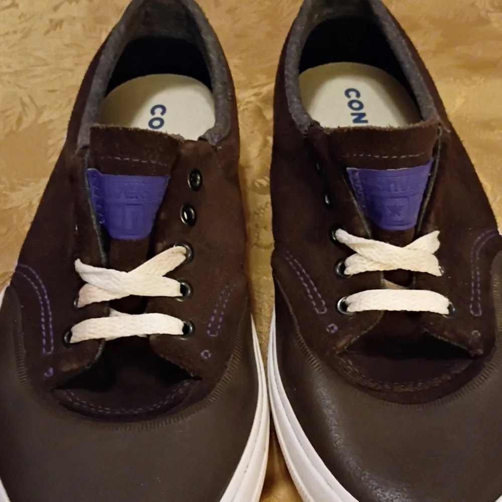 CONVERSE CONS Brown  and White Men's 9.0 Women's 10.5 Sneakers - Picture 4 of 9